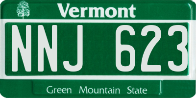 VT license plate NNJ623