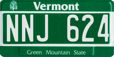 VT license plate NNJ624