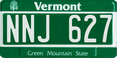 VT license plate NNJ627