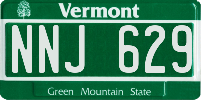 VT license plate NNJ629