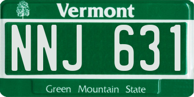 VT license plate NNJ631