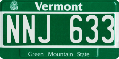 VT license plate NNJ633
