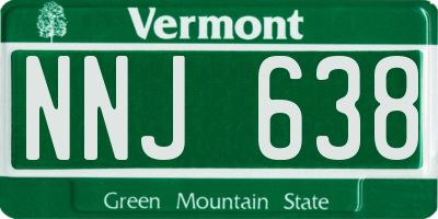 VT license plate NNJ638