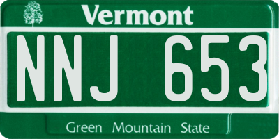 VT license plate NNJ653