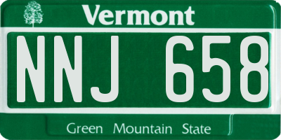 VT license plate NNJ658