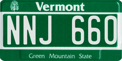 VT license plate NNJ660