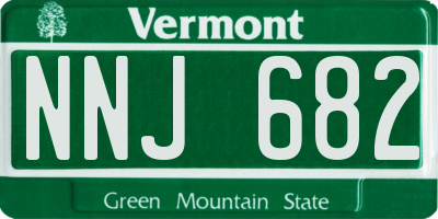 VT license plate NNJ682