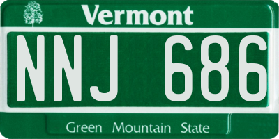VT license plate NNJ686