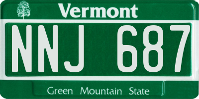 VT license plate NNJ687