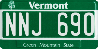 VT license plate NNJ690