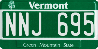 VT license plate NNJ695