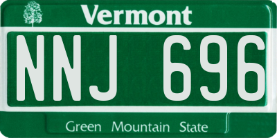 VT license plate NNJ696