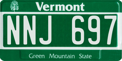 VT license plate NNJ697