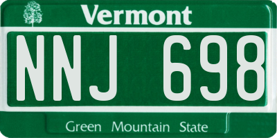 VT license plate NNJ698