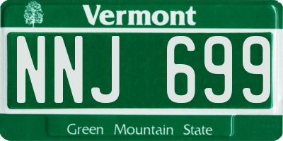 VT license plate NNJ699
