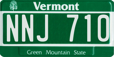 VT license plate NNJ710