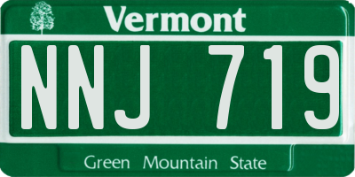 VT license plate NNJ719