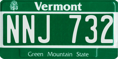 VT license plate NNJ732