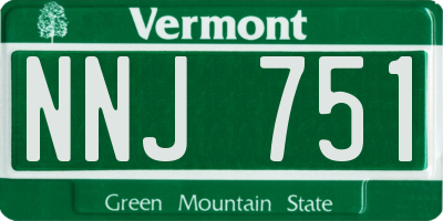 VT license plate NNJ751