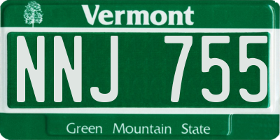 VT license plate NNJ755