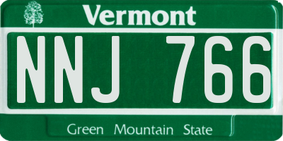 VT license plate NNJ766