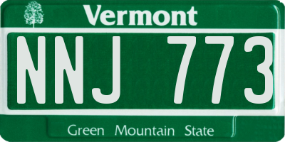 VT license plate NNJ773