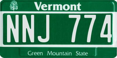 VT license plate NNJ774