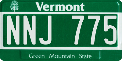 VT license plate NNJ775