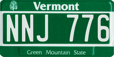 VT license plate NNJ776