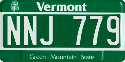VT license plate NNJ779