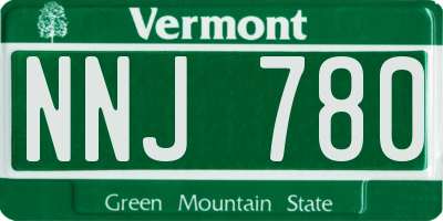 VT license plate NNJ780