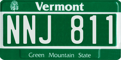 VT license plate NNJ811