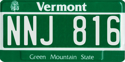 VT license plate NNJ816
