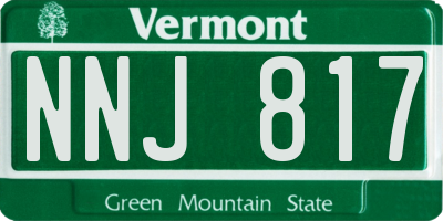 VT license plate NNJ817