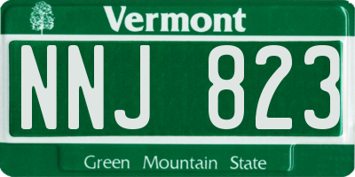 VT license plate NNJ823