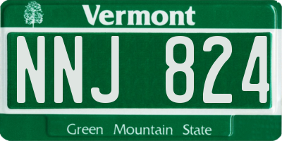 VT license plate NNJ824