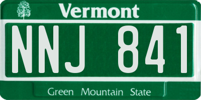 VT license plate NNJ841