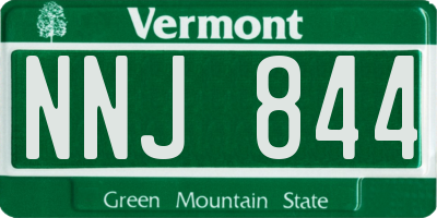 VT license plate NNJ844
