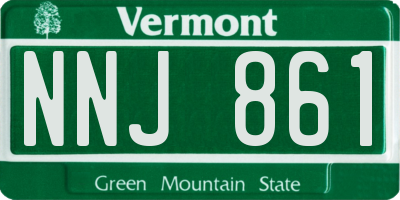 VT license plate NNJ861