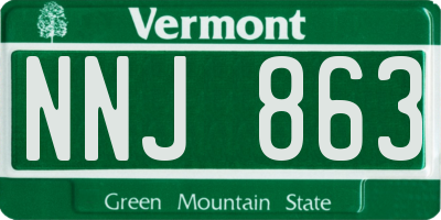 VT license plate NNJ863