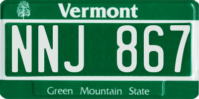 VT license plate NNJ867