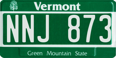 VT license plate NNJ873