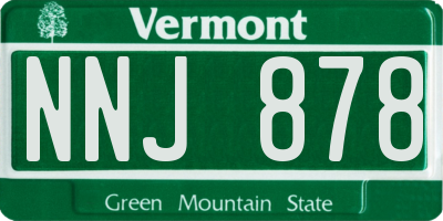 VT license plate NNJ878