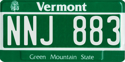 VT license plate NNJ883