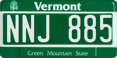 VT license plate NNJ885