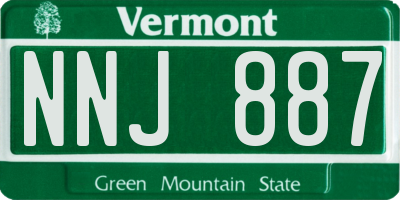 VT license plate NNJ887