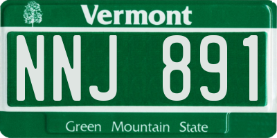 VT license plate NNJ891