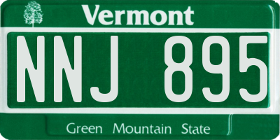 VT license plate NNJ895