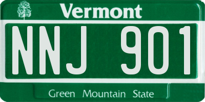 VT license plate NNJ901