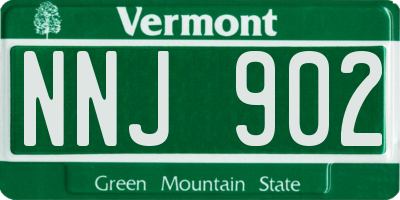 VT license plate NNJ902